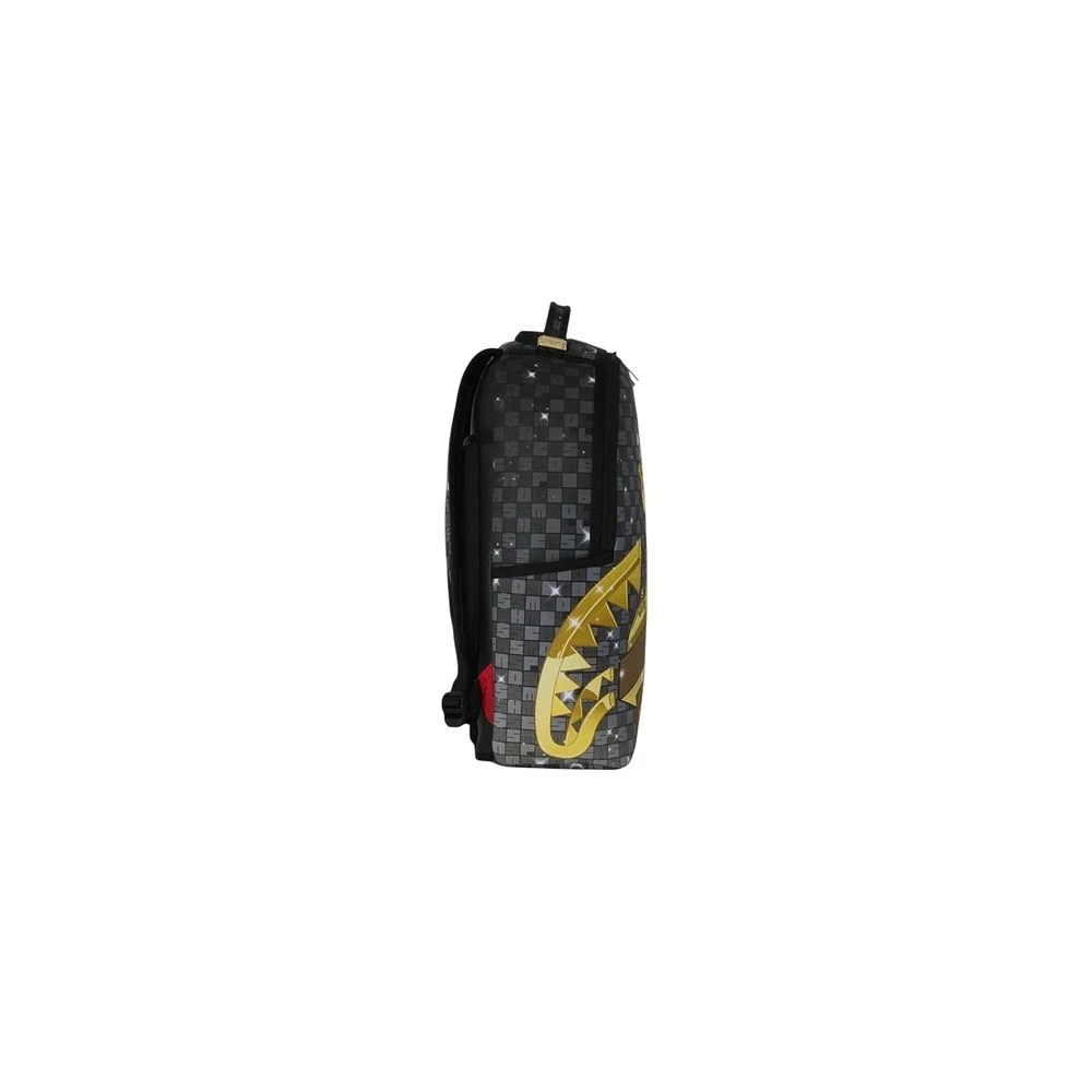 Sprayground Monopoly Money Gold Statue Backpack Black Grey Limited Edition B5106